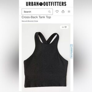 Beyond Yoga Studio Space-Dye Cross-Back Tank Top - M - Black - NWT